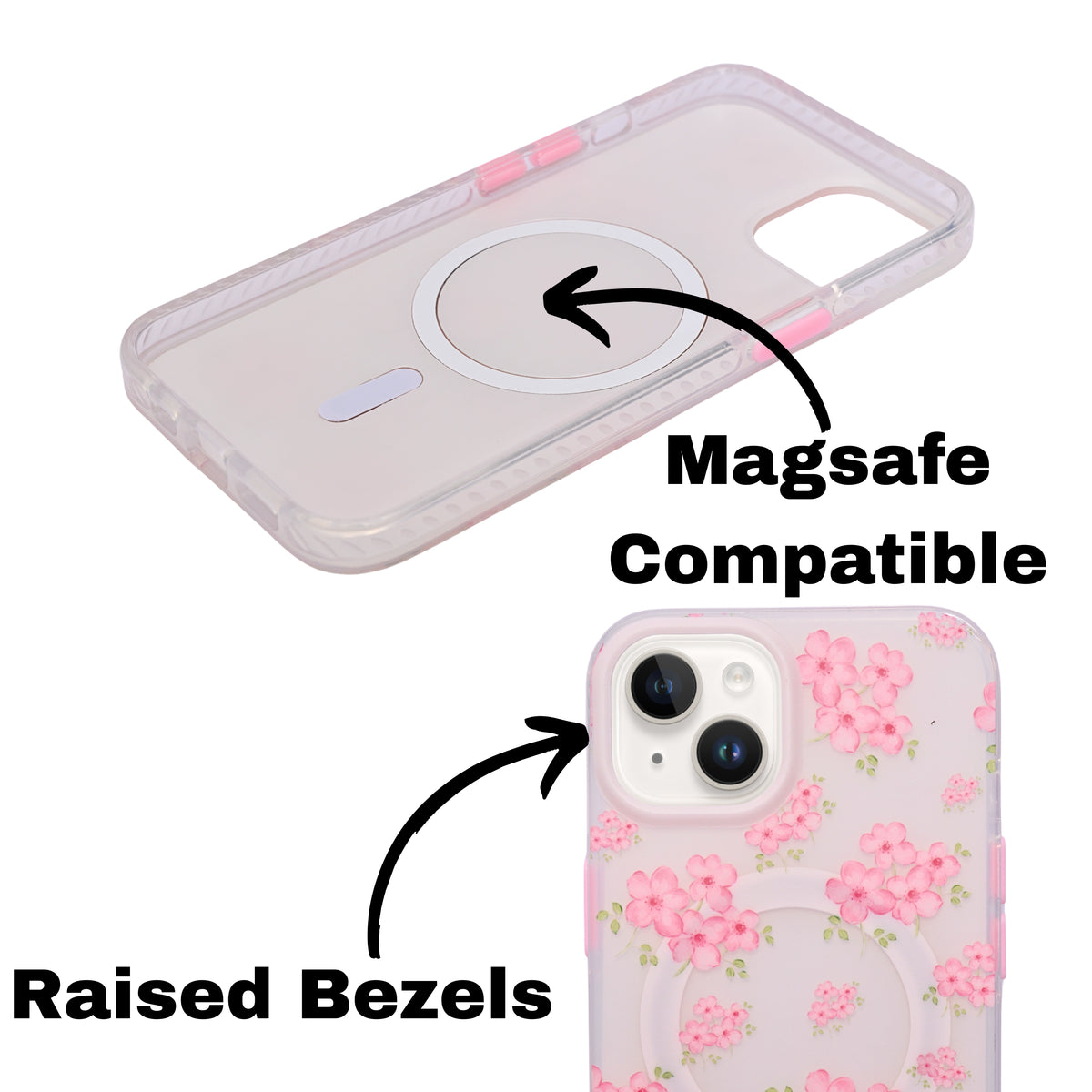 Cherry Blossom MagSafe Compatible Phone Case for iPhone 13 / 14