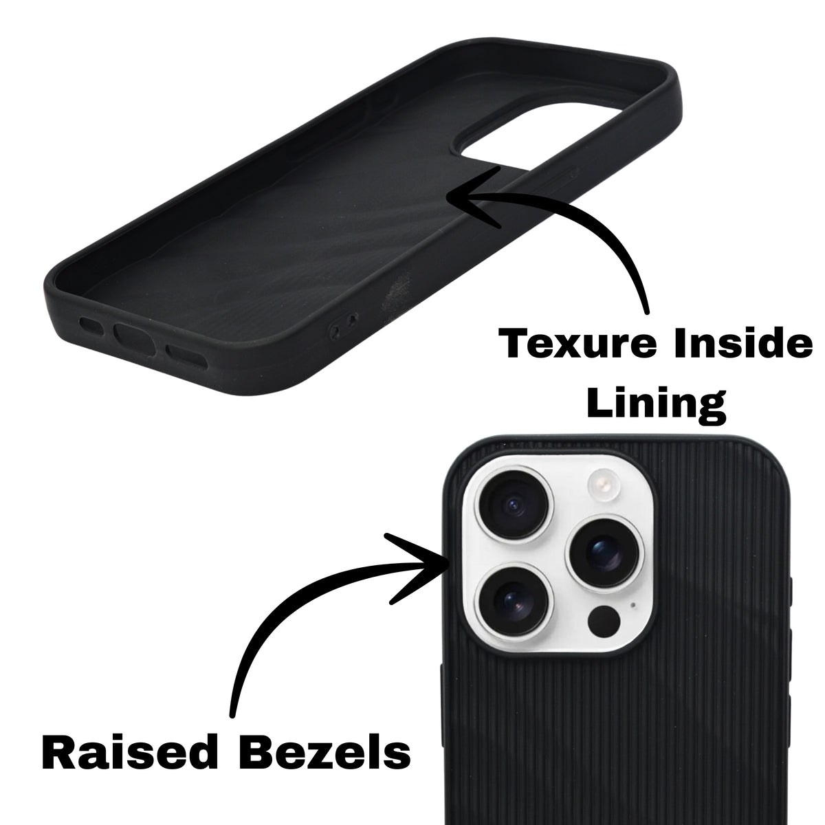 Soft Silicone Wave Texture Phone Case For iPhone 15 Pro