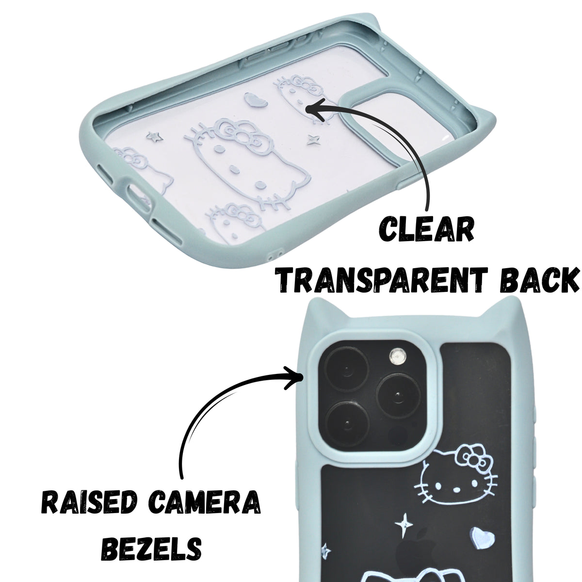 Cute Cartoon Phone Case with Cat Ears For iPhone 14 Pro Max
