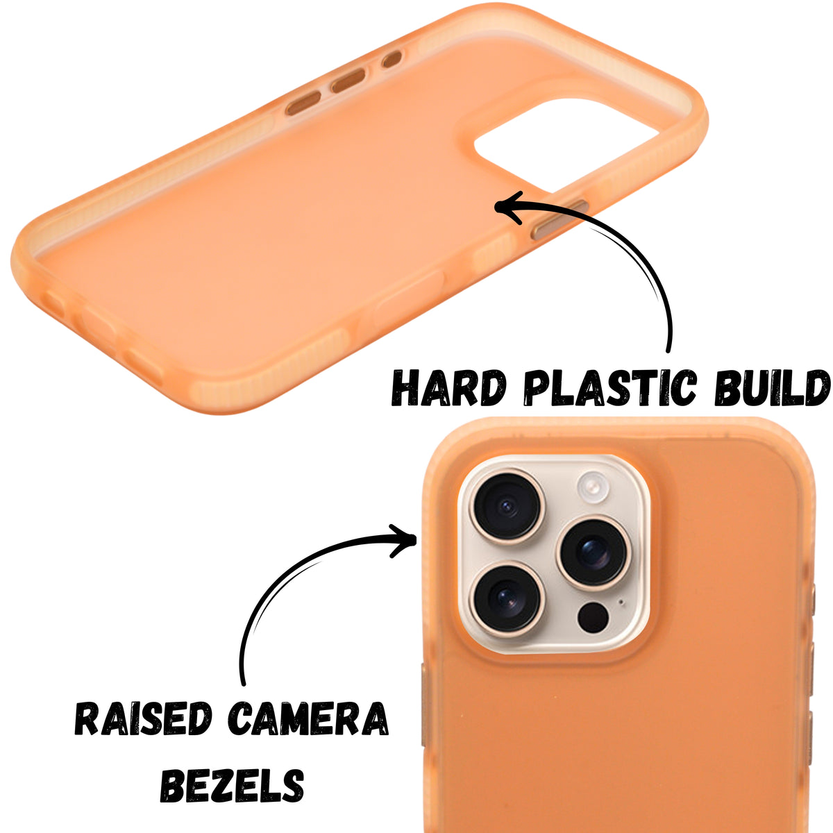 Matte Transparent Frosted with Side Border Phone Case For iPhone 16 Pro