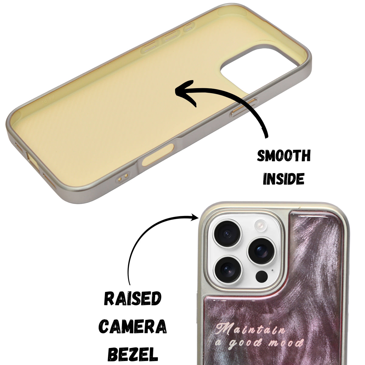 Blossom Blush Marble Mystic Mood Phone Case for iPhone 16 Pro Max