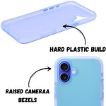 Matte Transparent Frosted with Side Border Phone Case For iPhone 16 Plus