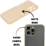 Frosted Matte Finish Transparent Phone Case for iPhone 16 Pro