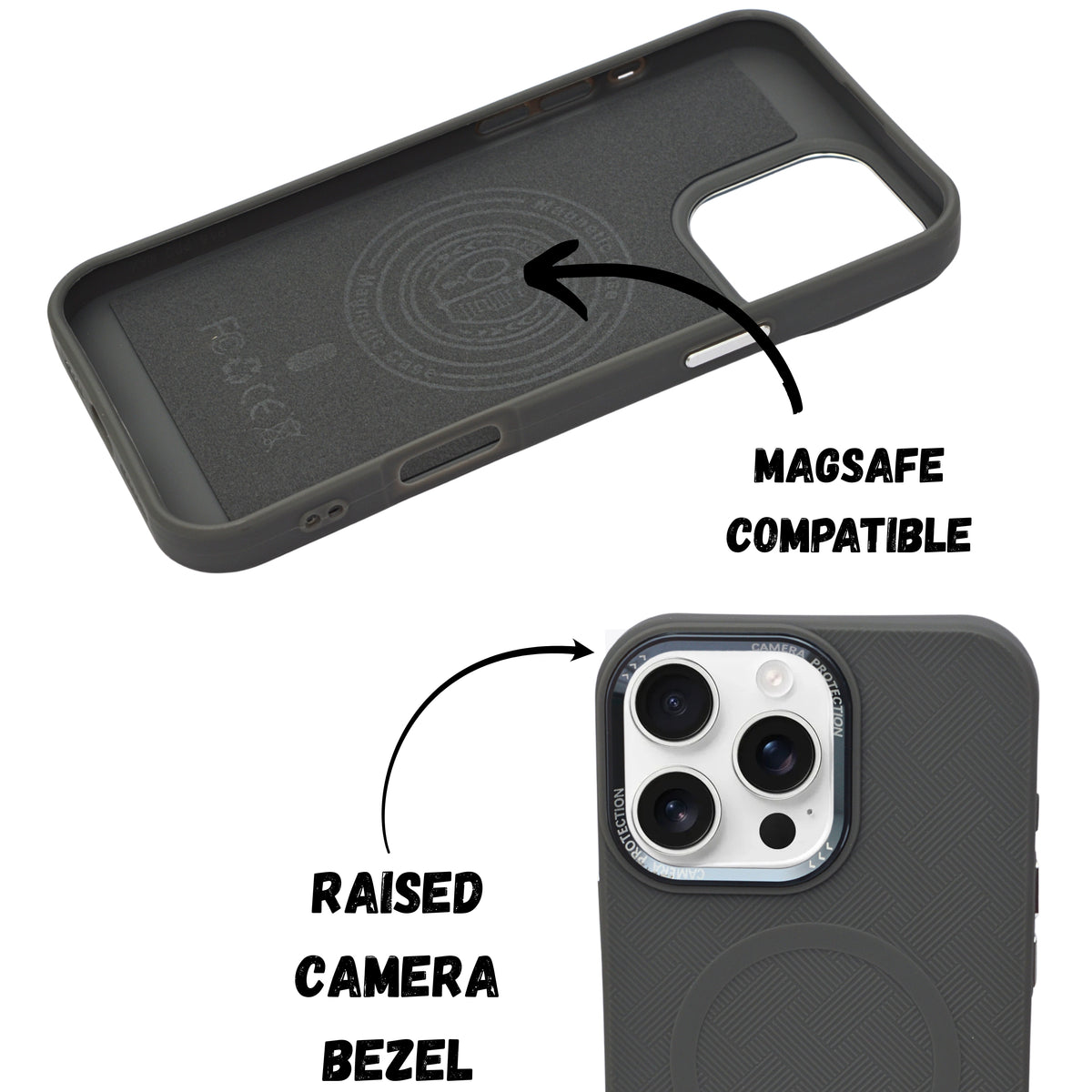 Textured Anti-Slip Silicone MagSafe Compatible Phone Case for iPhone 16 Pro Max