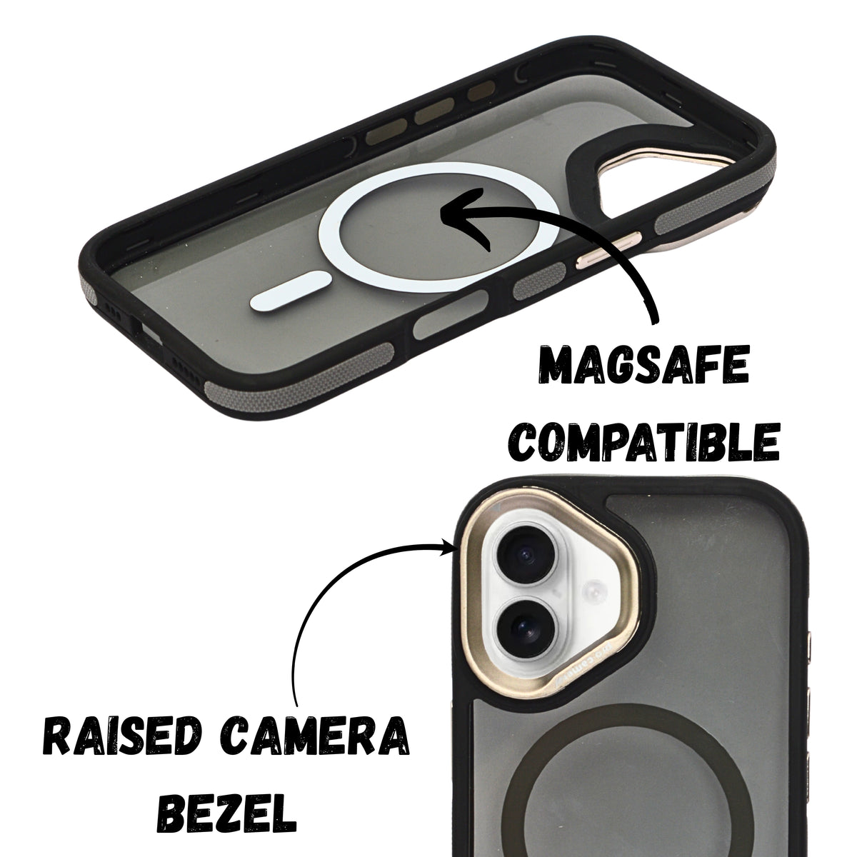 Transparent MagSafe Compatible with Metallic Camera Accent Phone Case for iPhone 16
