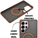 Premium Matte MagSafe with 360 Rotating Metal Stand Phone Case for Samsung S25 Ultra