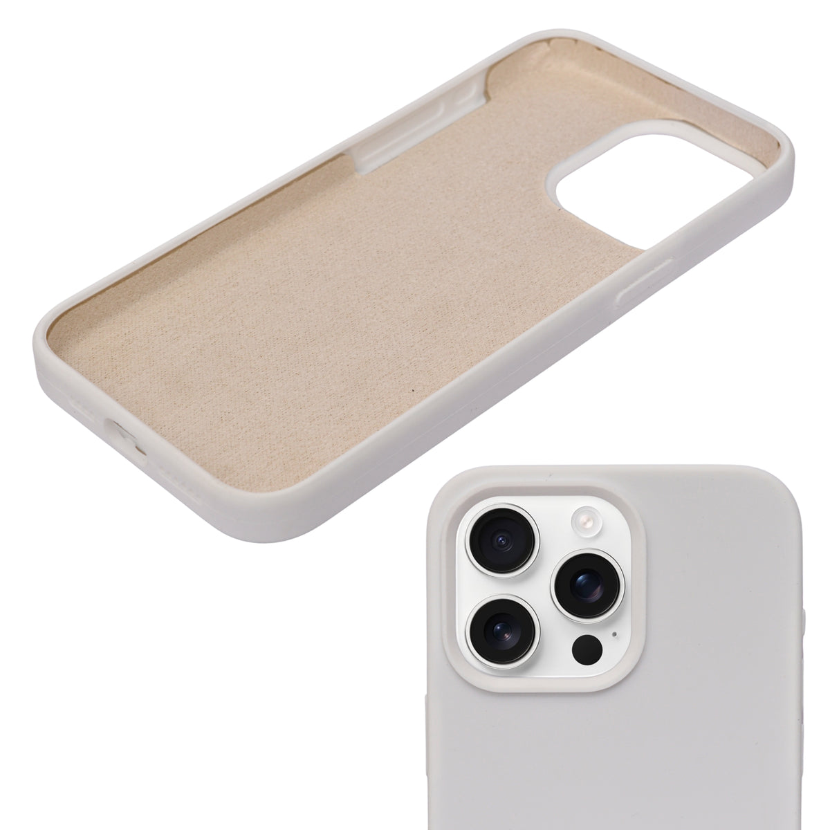 Premium Soft Silicone with Microfiber Lining Phone Case for iPhone 15 Pro