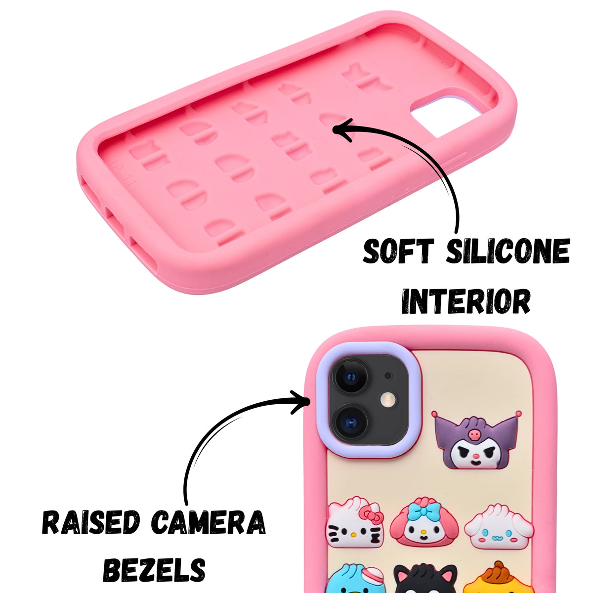 3D Cartoon Hello Steamed Bun Character Design Phone Case For iPhone 11