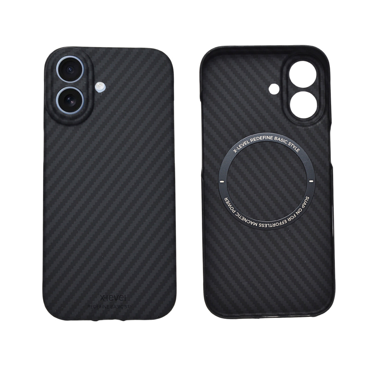Premium Carbon Texture Slim Fit Phone Case for iPhone 17