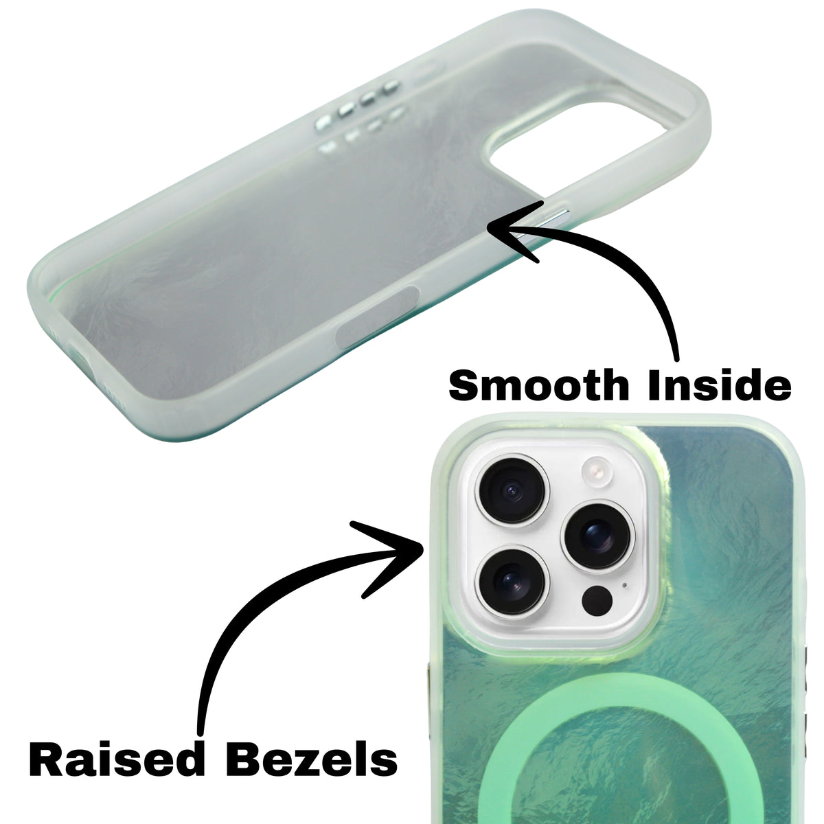 Iridescent MagSafe Compatible Gradient Phone Case For iPhone 16 Pro Max