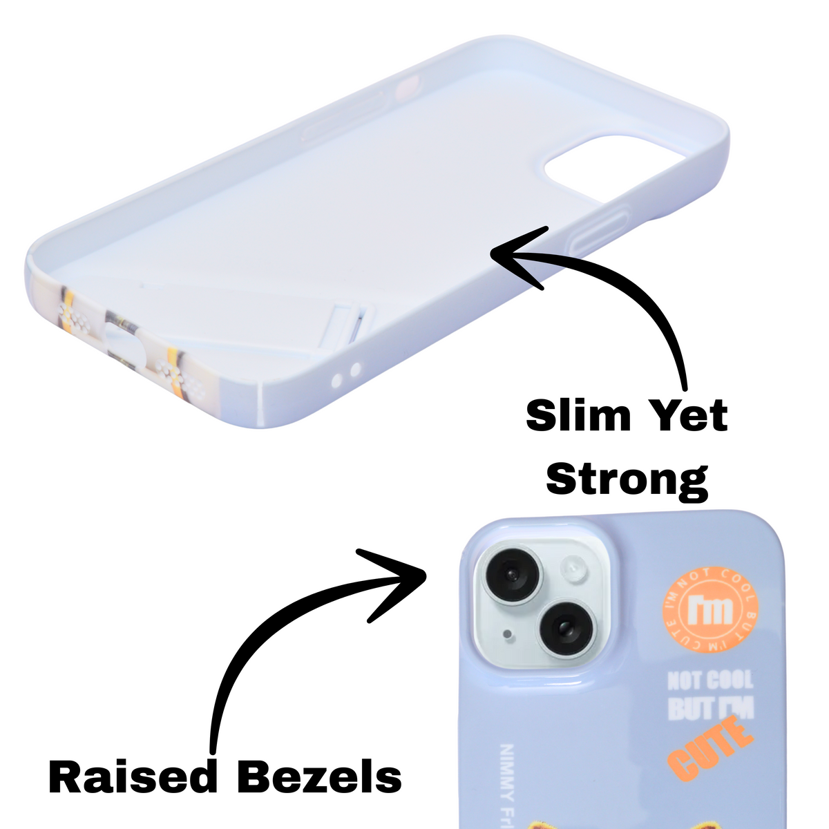 Hard Printed iPhone Case With Stand Back Cover For iPhone 13 / 14