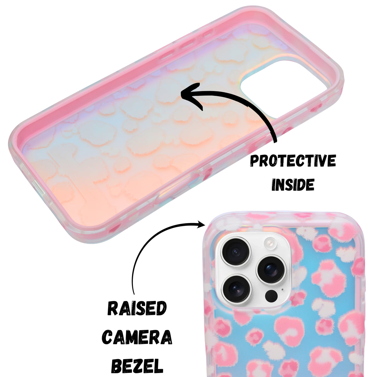 Gradient Leopard Print iPhone Case – Shockproof Stylish Cover For iPhone 16 Pro