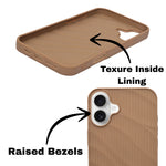 Soft Silicone Wave Texture Phone Case For iPhone 16 Plus