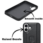 Porsche Design Leather Finish Mobile Back Cover For iPhone 16 Plus