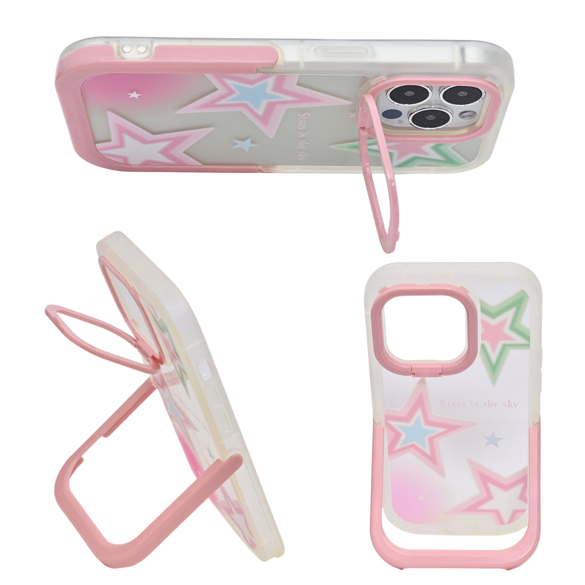 Star Case with Kickstand Holder Phone Case for iPhone 14 Pro