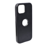 PU Leather Matte Finish with logo Cutout Phone Case for iPhone 15