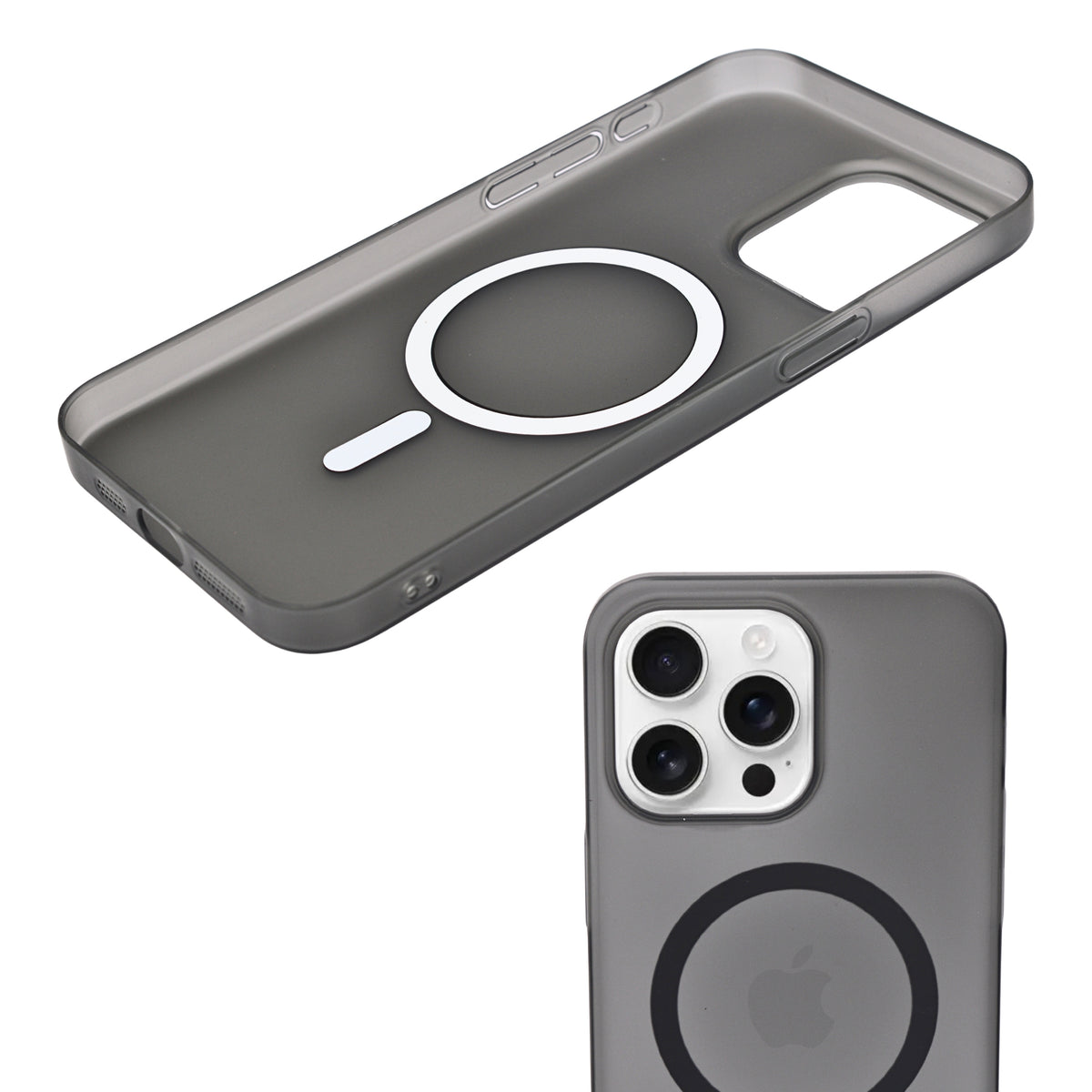 Hard Matte Transparent MagSafe Compatible Phone Case for iPhone 15 Pro Max