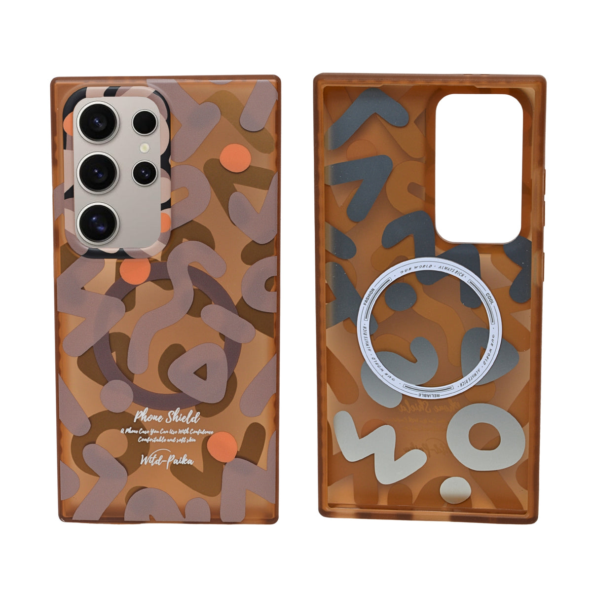 Abstract Pattern MagSafe Compatible Shockproof Phone Case for Samsung S24 Ultra