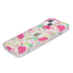 Vibrant Transparent Floral Pattern Phone Case for iPhone 13 / 14