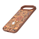 Bohemian Ethnic Print Cork Texture with Pearl Detail Phone Case for iPhone 17 Air