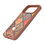 Bohemian Ethnic Print Cork Texture with Pearl Detail Phone Case for iPhone 17 Pro Max