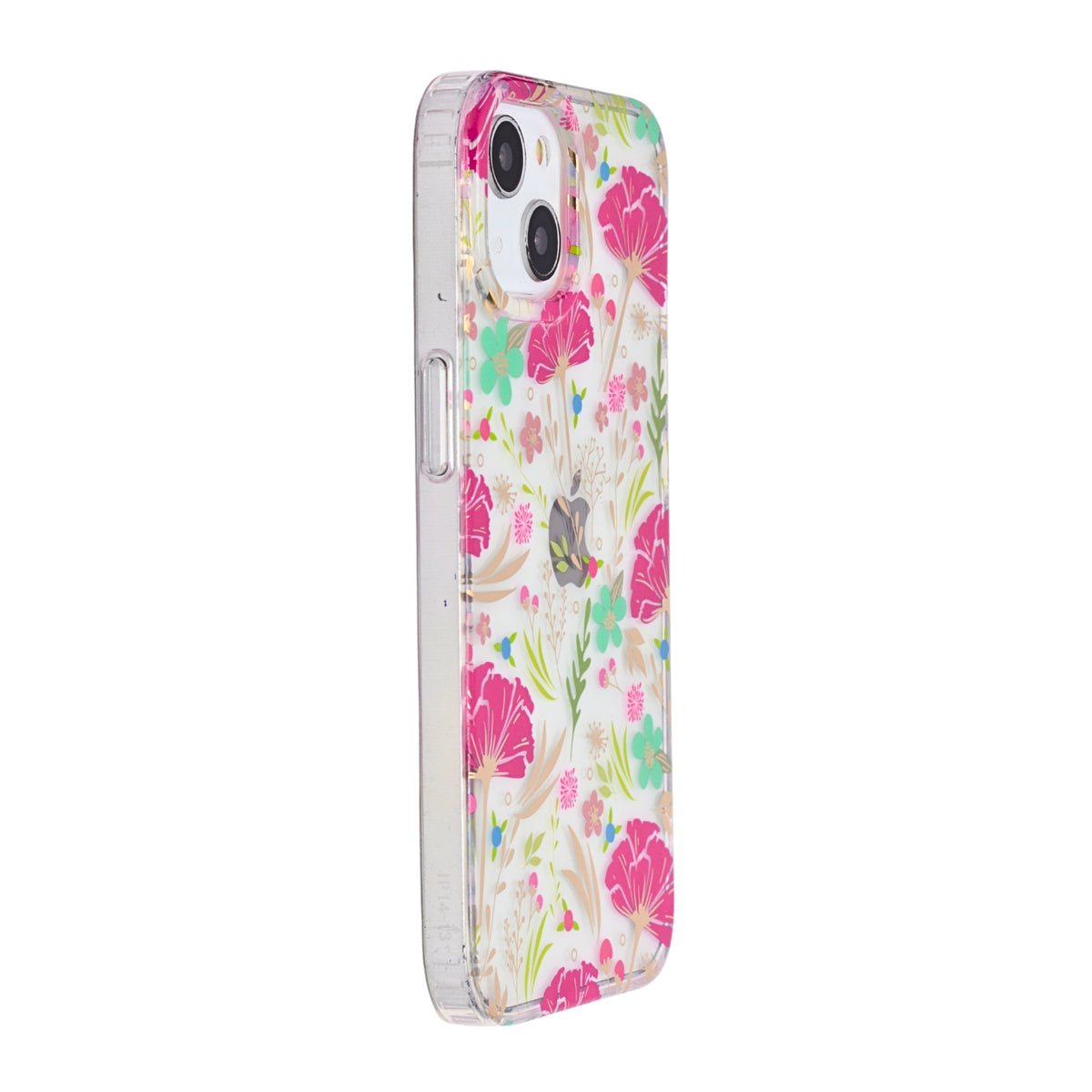 Vibrant Transparent Floral Pattern Phone Case for iPhone 13 / 14
