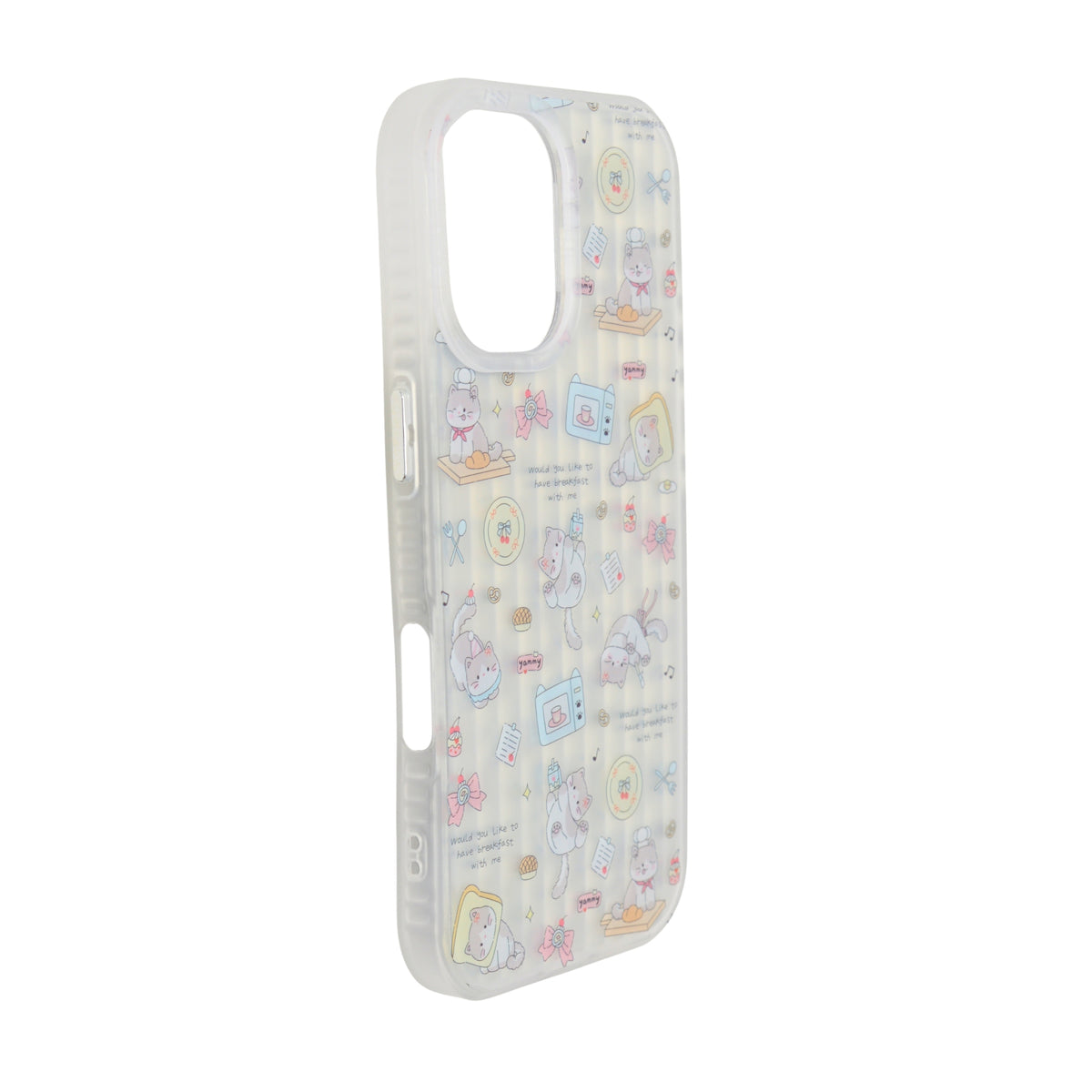 Aesthetic Bow & Floral Print Phone Case for iPhone 16