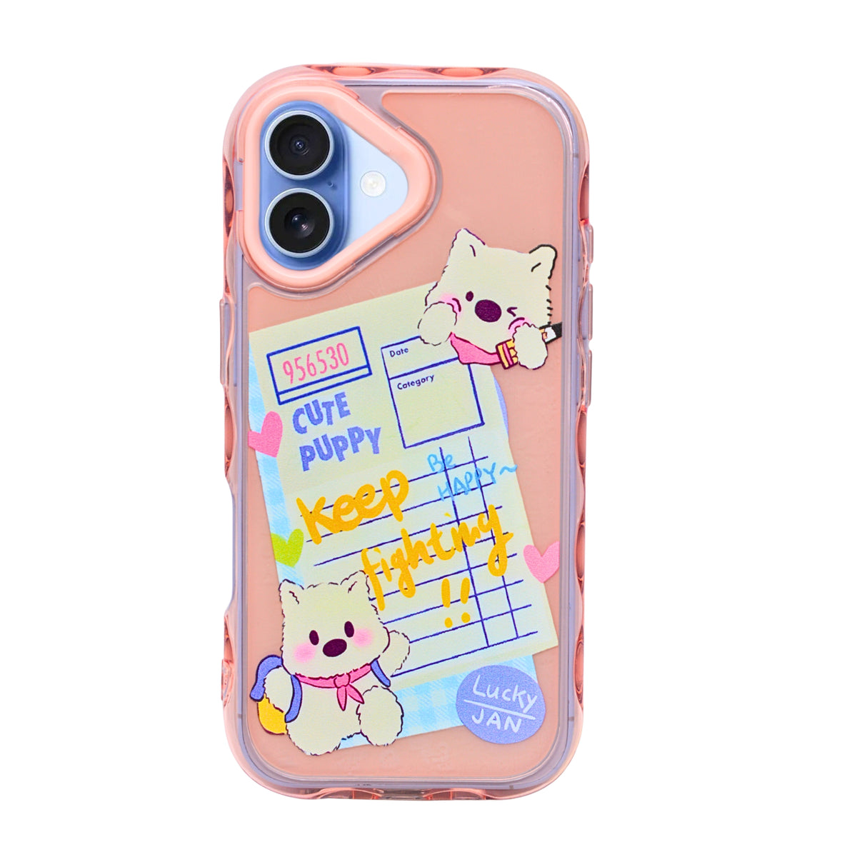 Cute Transparent Wavy Edge Phone Case for iPhone 17