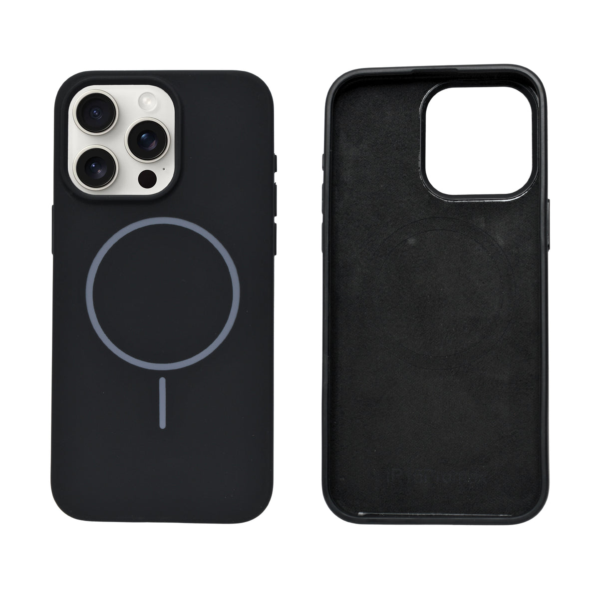 Soft Silicone with MagSafe Ring Phone Case for iPhone 15 Pro