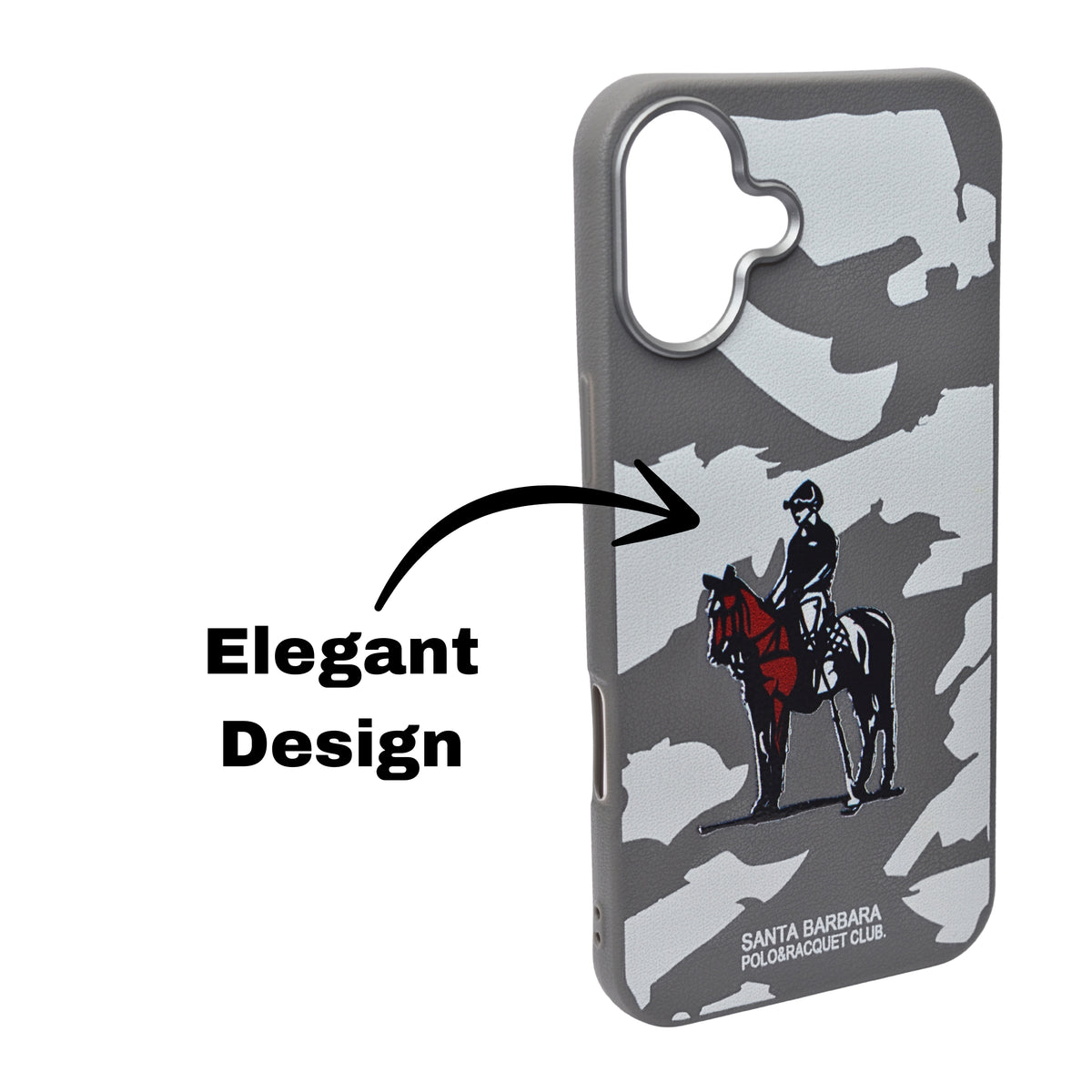 Santa Barbara Polo & Racquet Club Leather Phone Case For iPhone 16 Plus