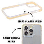 Transparent Hard Back Case with Colored Side Grip Phone Case For iPhone 14 Pro