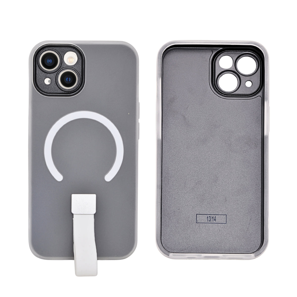 Frosty Matte with Silicone Finger Loop Phone Case for iPhone 13 / 14