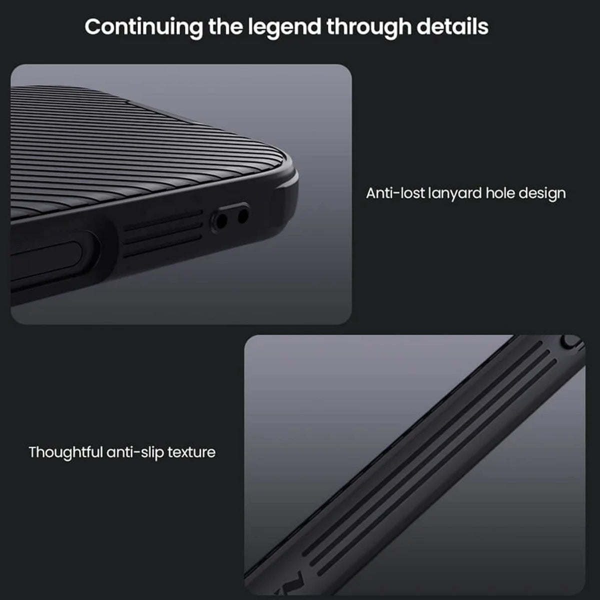 Carbon Texture with Sliding Camera Protector Phone Case for iPhone 16 Plus