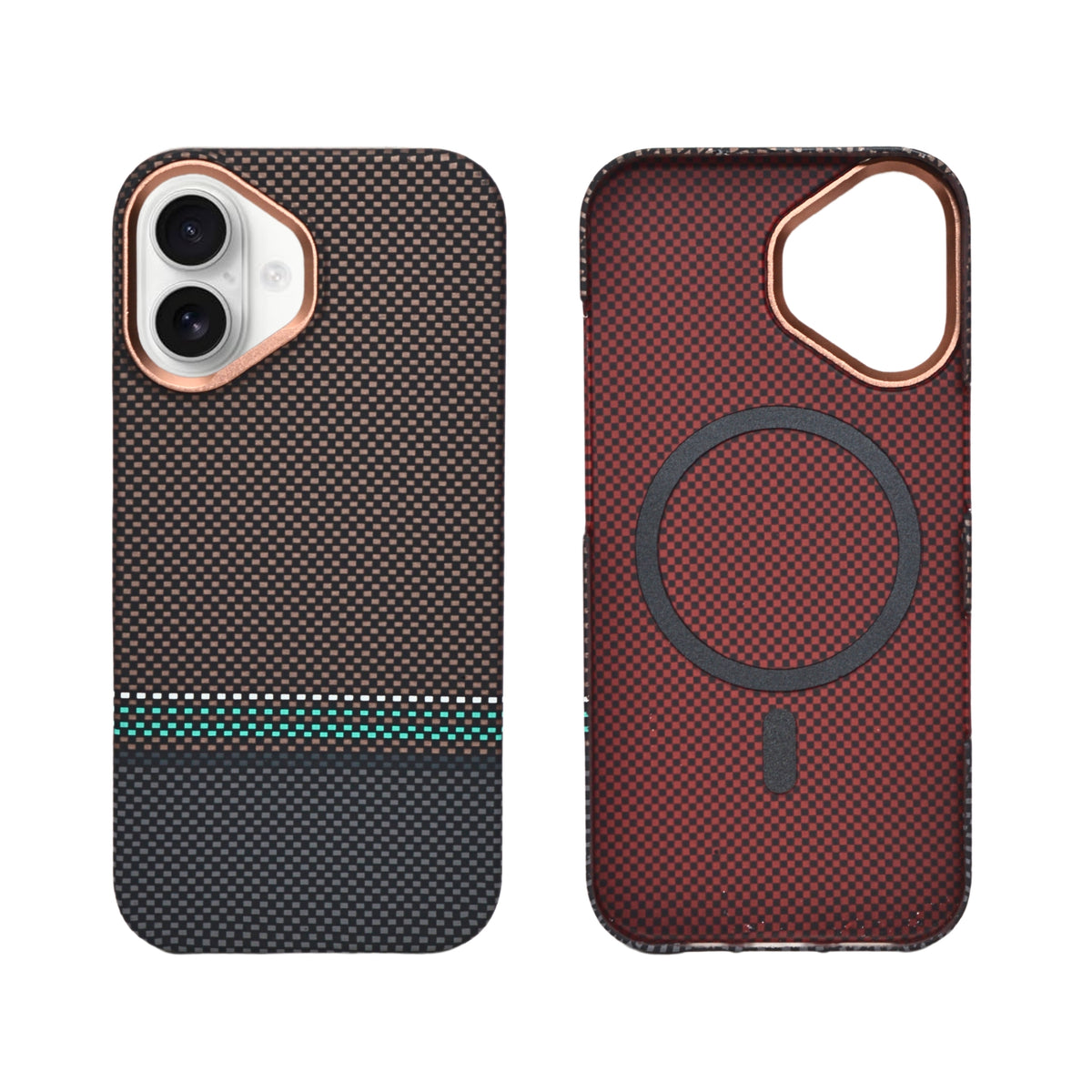 Kevlar Texture Magsafe Armor Phone Case for iPhone 17