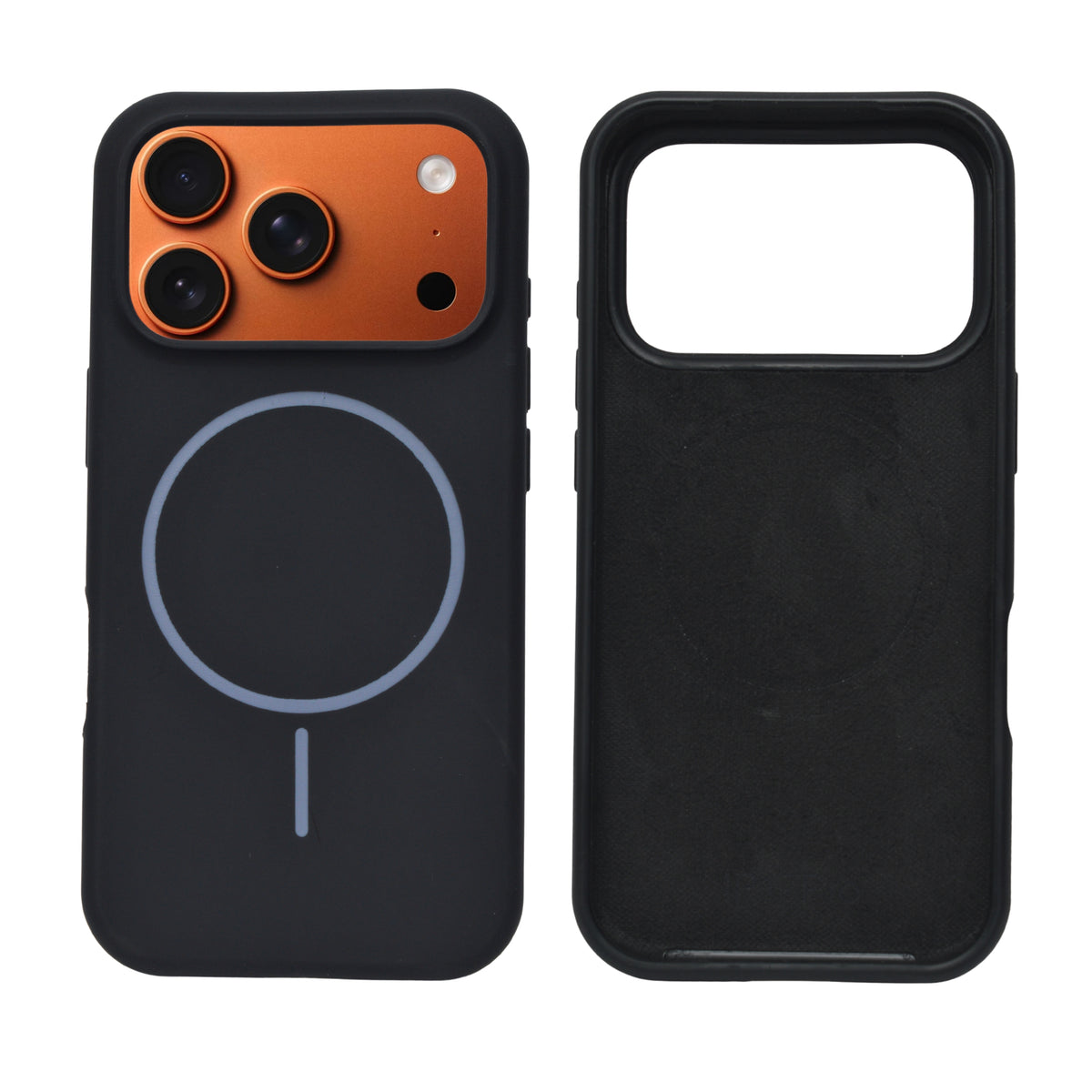 Soft Silicone with MagSafe Ring Phone Case for iPhone 17 Pro