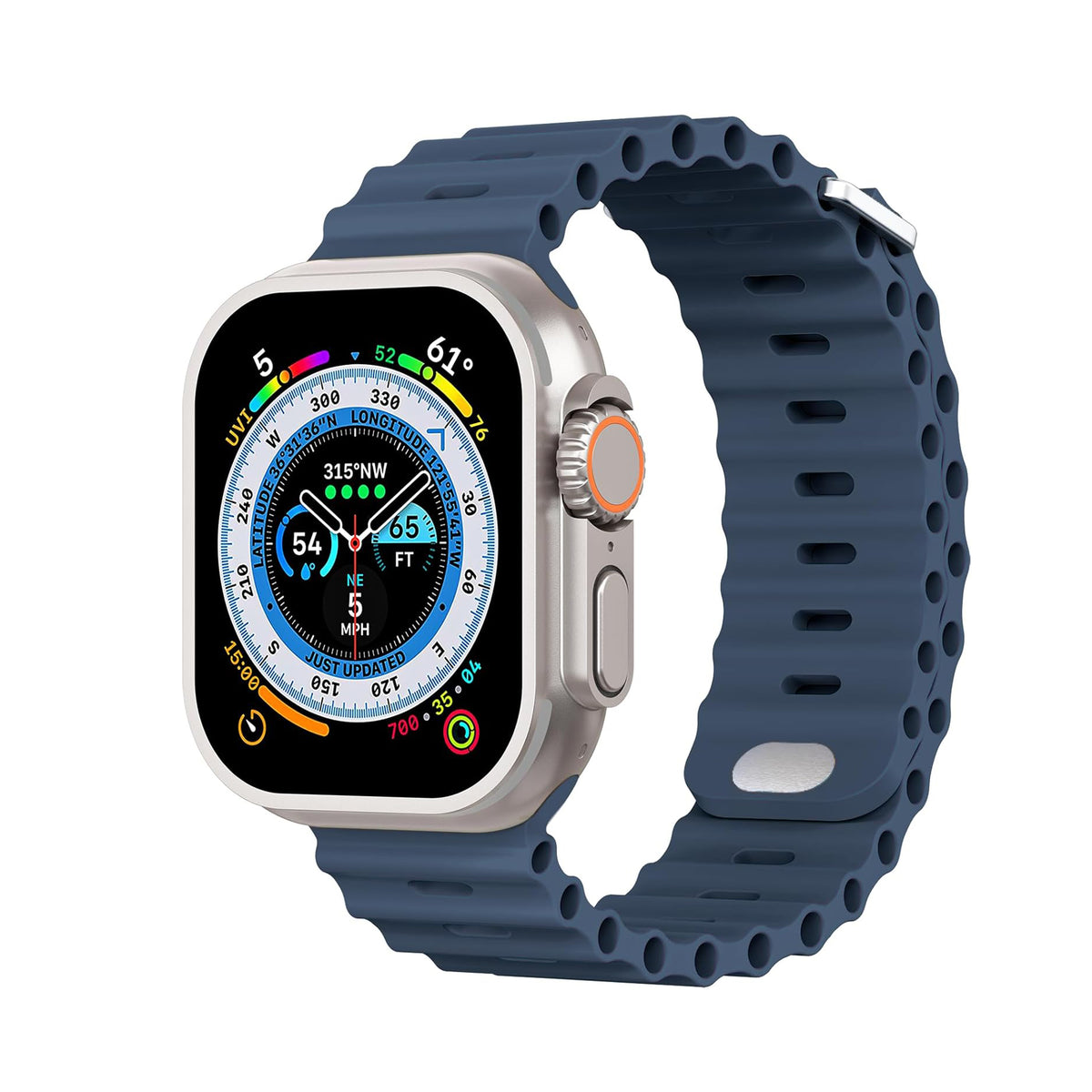Soft Silicone Sport Wristband Replacement iWatch Strap for 49mm (Ultra 2/Ultra), 45mm, 44mm, 42mm – Compatible with Series 10/9/8/7/6/5/4/3/2/1/SE