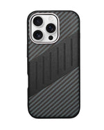 Carbon Fiber Leather Texture Kevlar Anti-Fall Protective Case for iPhone 16 Pro
