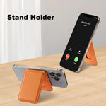 Magnetic MagSafe Leather Wallet Case with Kickstand – Slim & Secure for iPhone