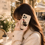 Embroidered Cartoon Dog Patch Matte Case