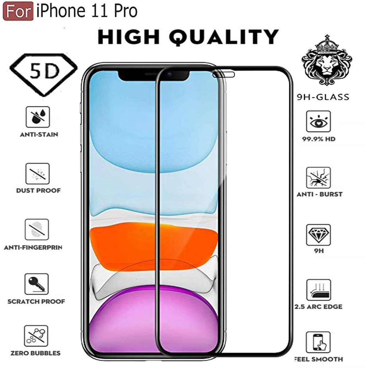 Ultra-Clear Tempered Glass Screen Protector for iPhone 11 Pro