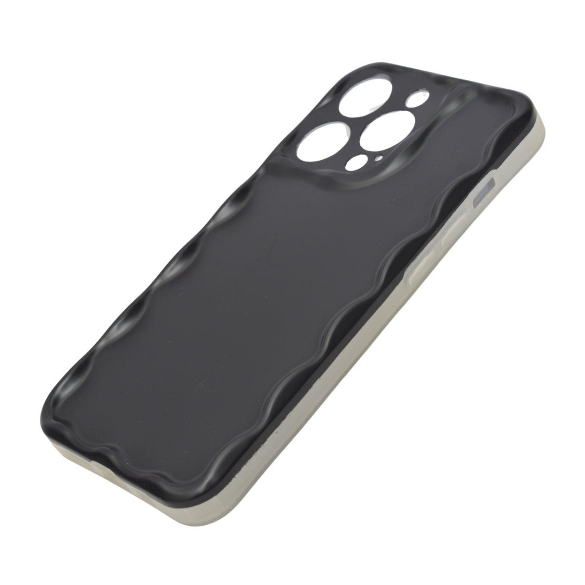Aesthetic Iridescent Wavy Frame Phone Case for iPhone 14 Pro