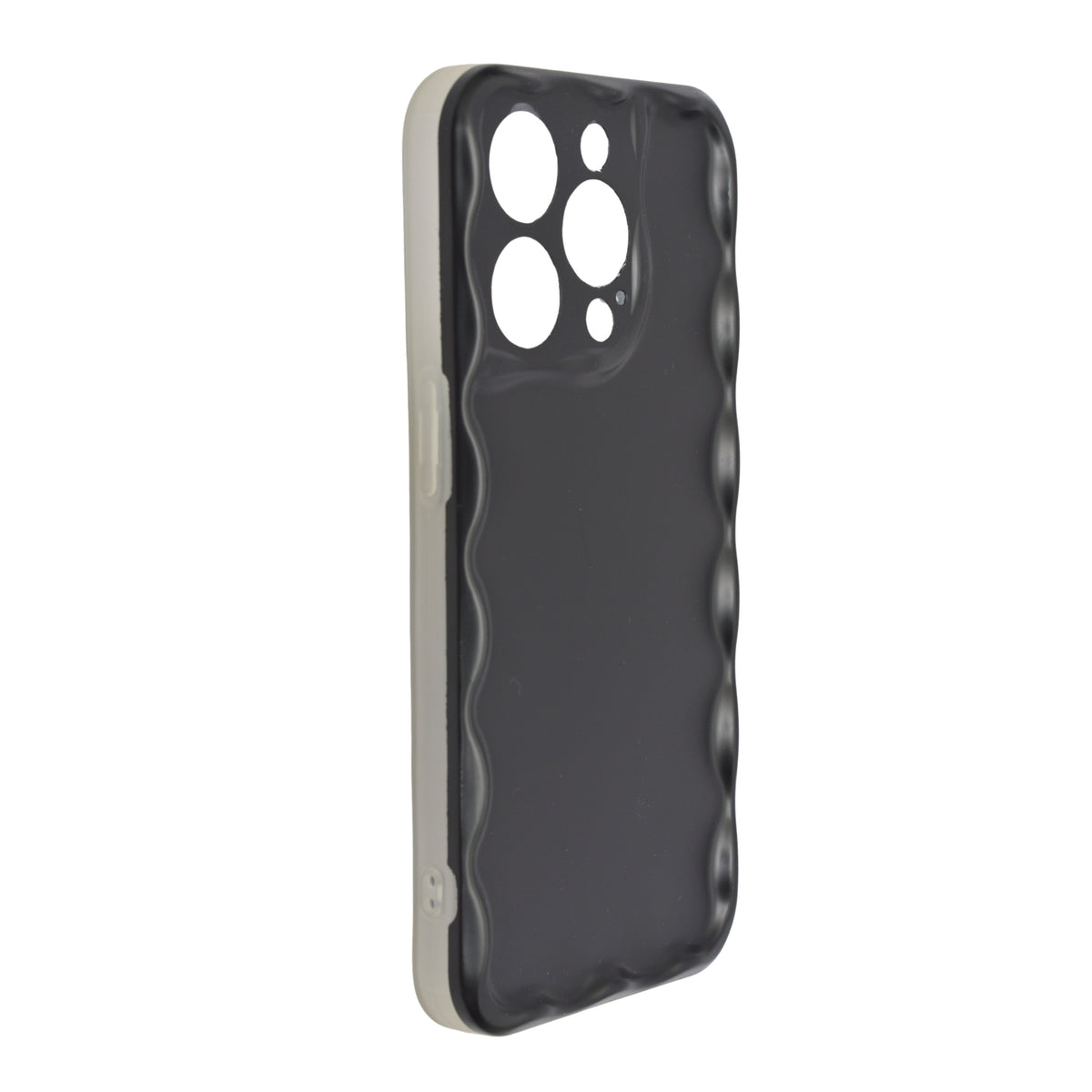 Aesthetic Iridescent Wavy Frame Phone Case for iPhone 14 Pro