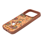Bohemian Ethnic Print Cork Texture with Pearl Detail Phone Case for iPhone 17 Pro
