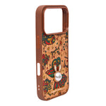 Bohemian Ethnic Print Cork Texture with Pearl Detail Phone Case for iPhone 17 Pro