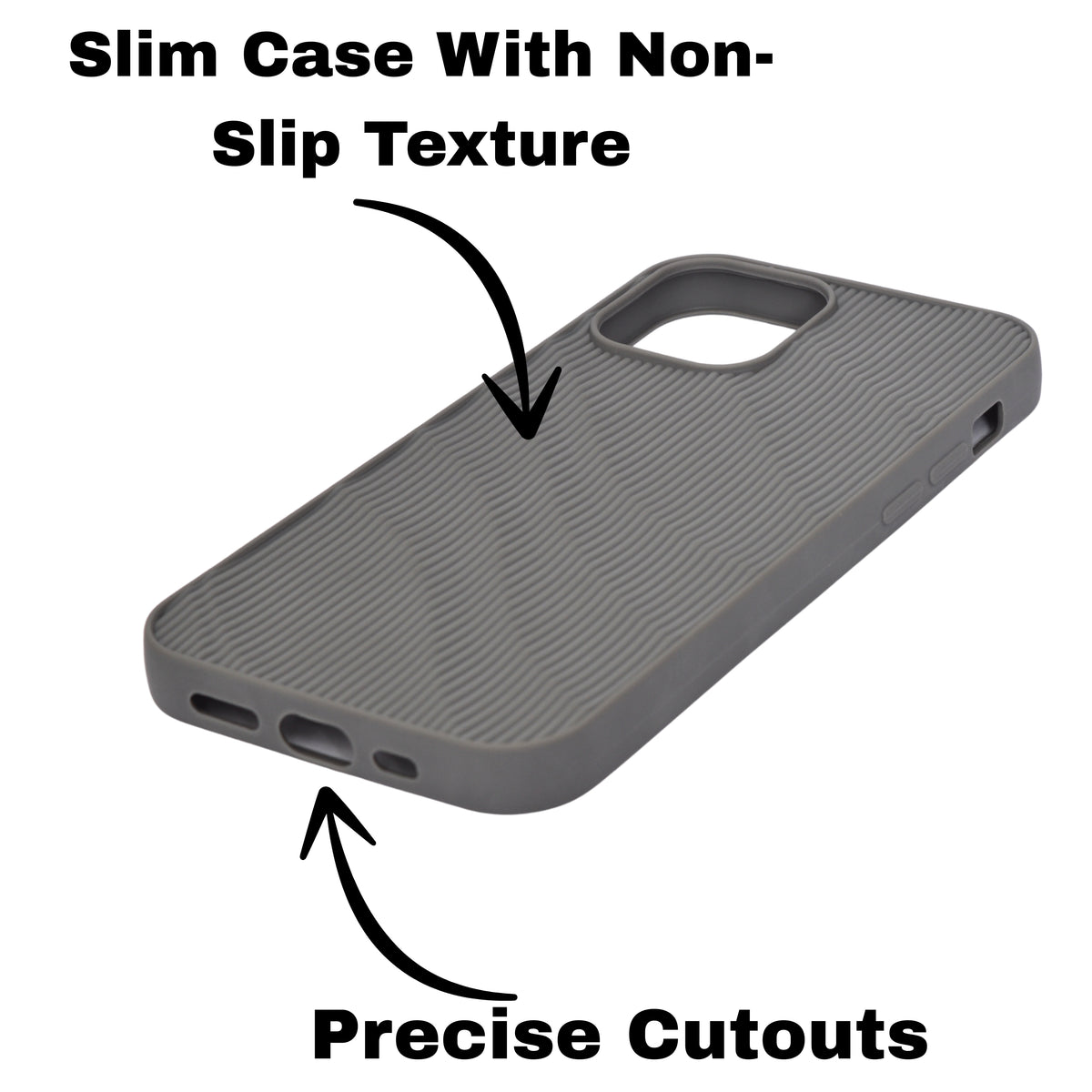 Soft Silicone Wave Texture Phone Case For iPhone 12 / 12 Pro