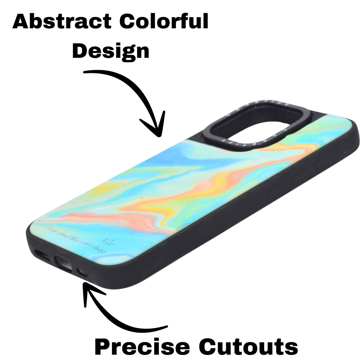 Marble Glossy Abstract Protective Phone Case For iPhone 15 Pro Max
