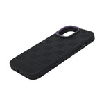 Checkered Texture Grip Case For iPhone 15