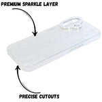 Oee Bear Glitter Transparent Phone Case For iPhone 16 Plus