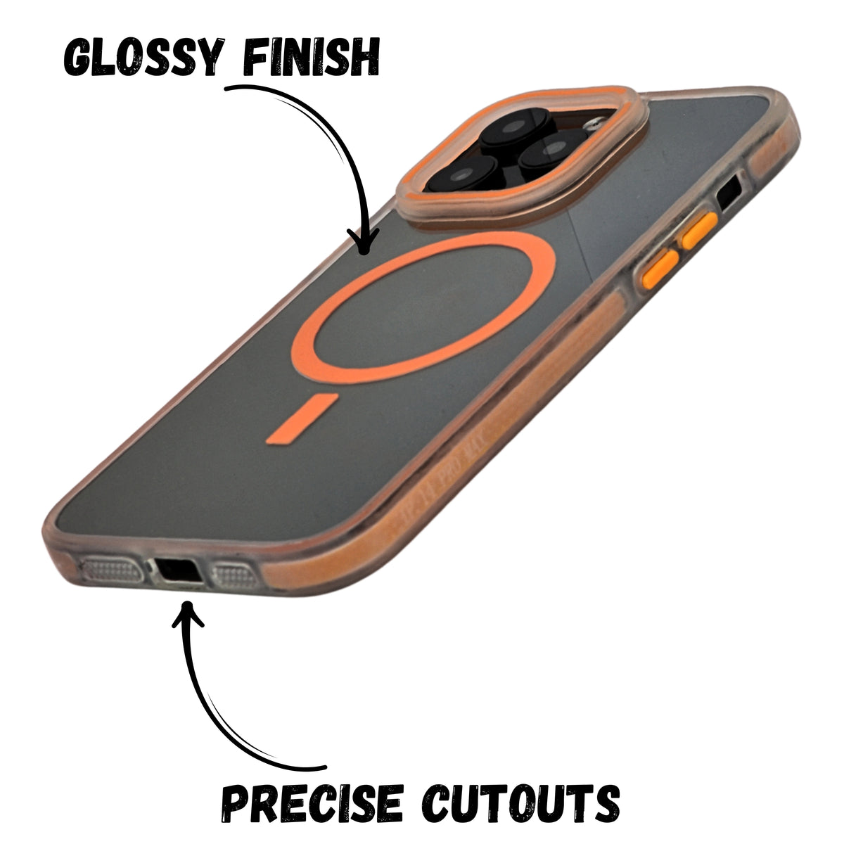 Transparent MagSafe with Colored Border Phone Case For iPhone 14 Pro