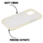 Matte Transparent Frosted with Side Border Phone Case For iPhone 15 Pro